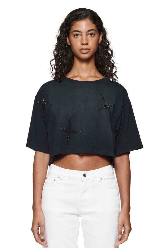 Crystal Stars Cropped Tee