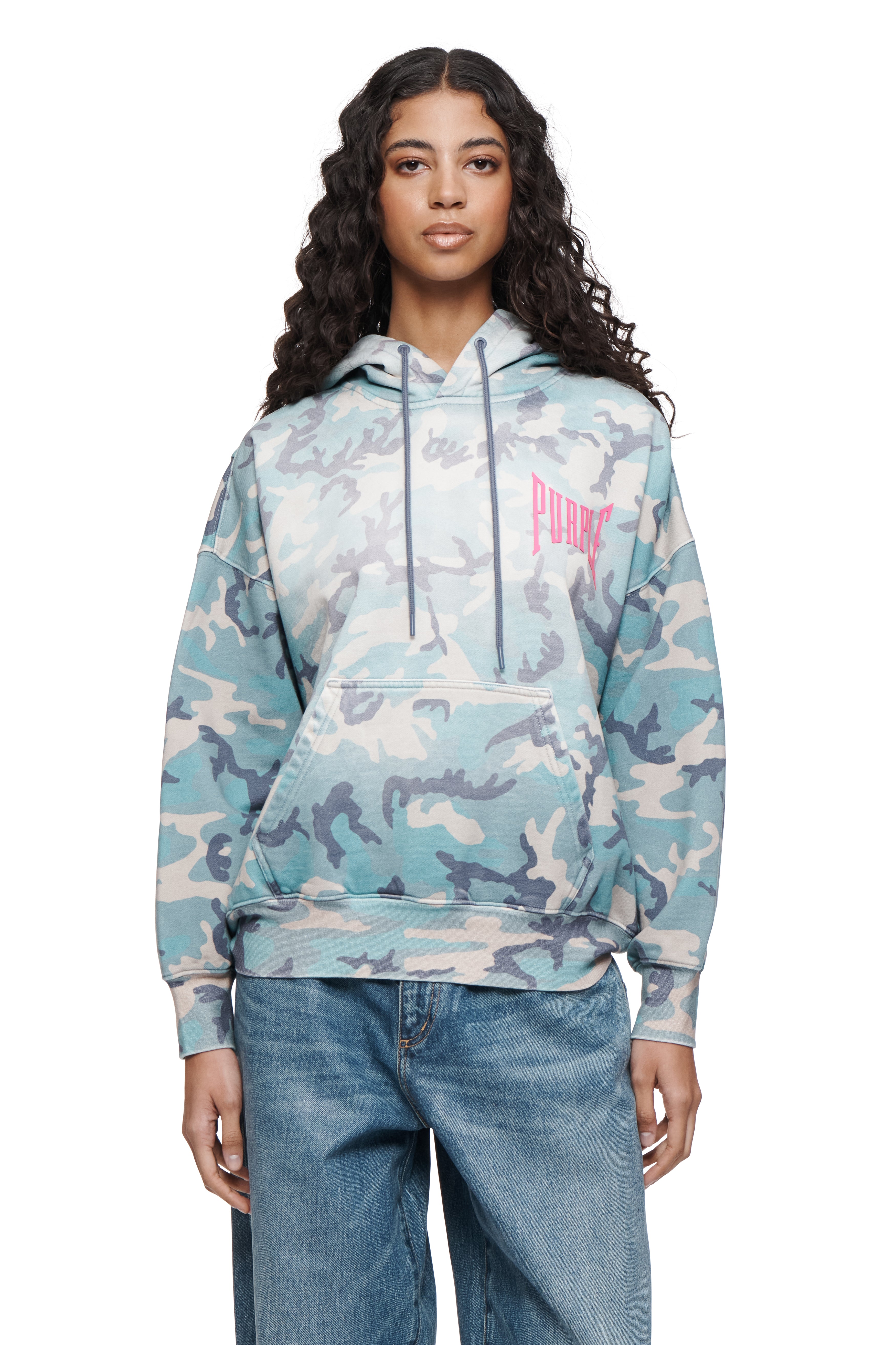 Faded Camo Pull Over Hoodie PURPLE BRAND