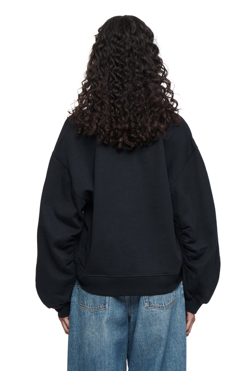 Script Oversized V Neck Top