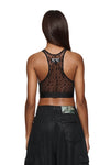 Flocked Monogram Mesh Bralette