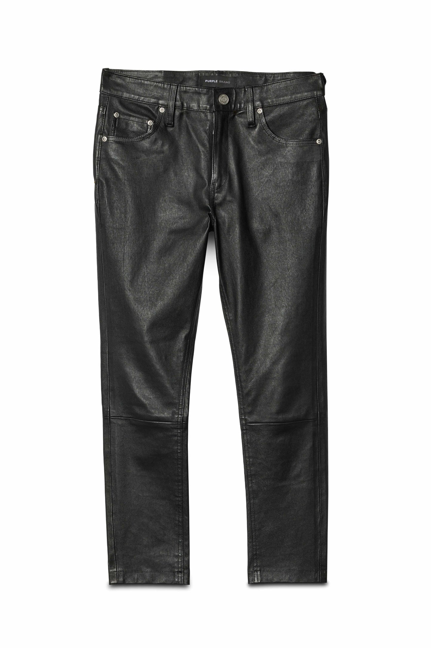 Stretch Leather Crop Pants