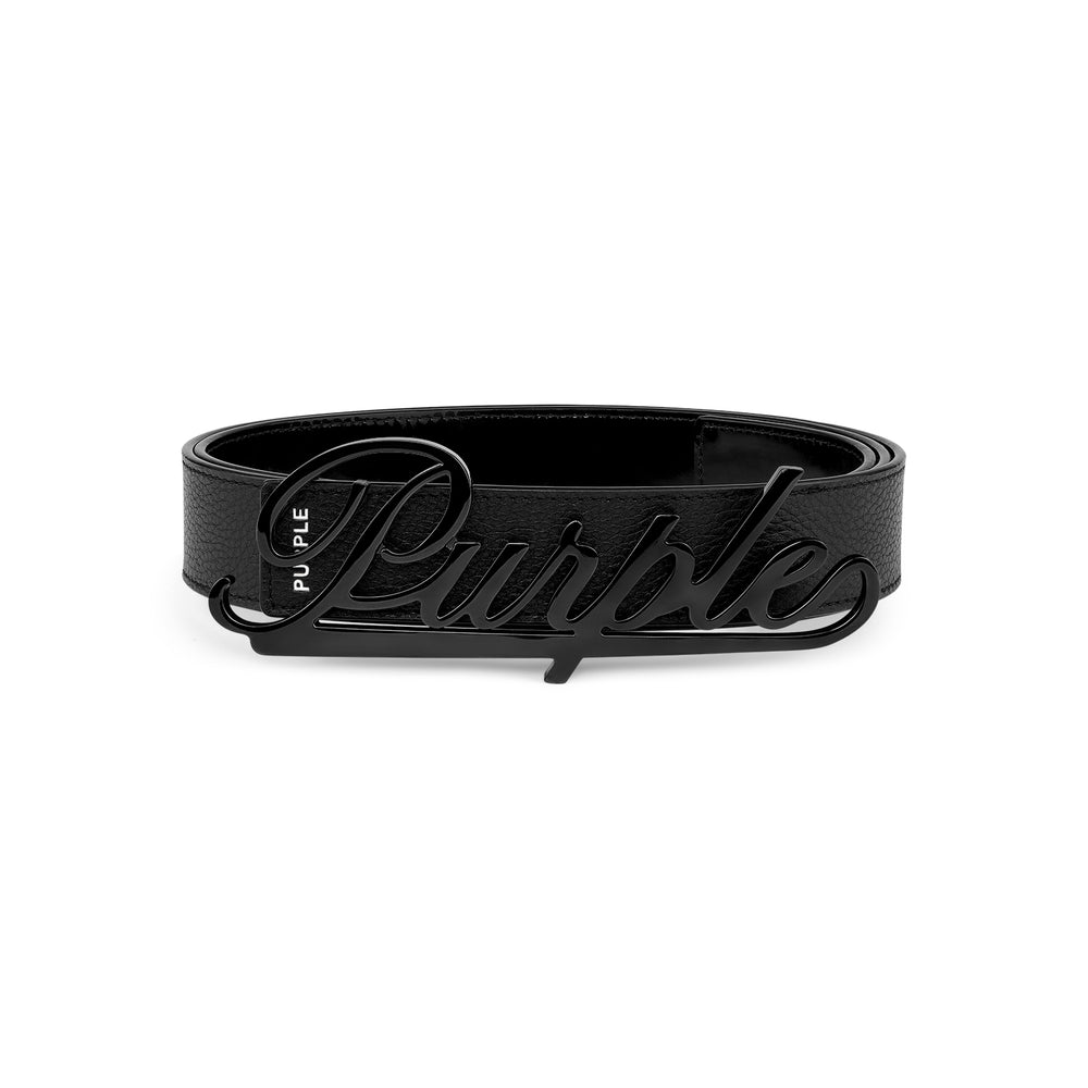 Purple Signature Leather Belt