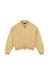 Linen Blend Blouson Jacket