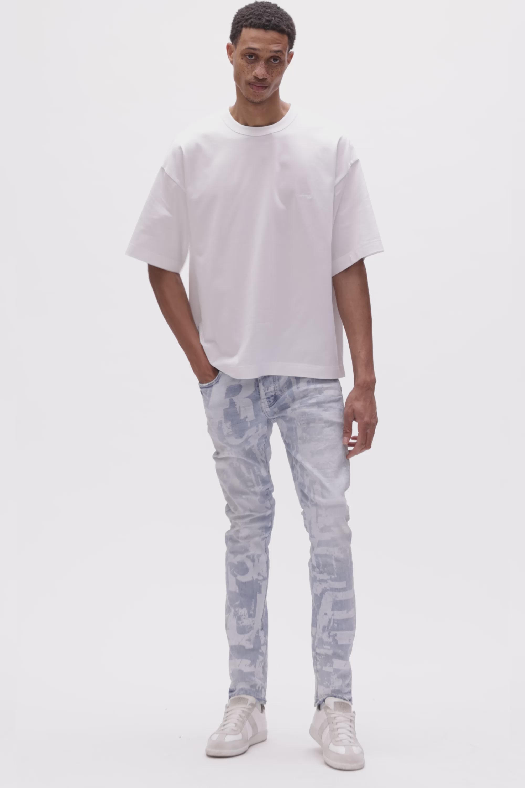 デニム・ジーパン PURPLE BRAND P001 Grunge Print P001 Fade Distressed – PURPLE BRAND