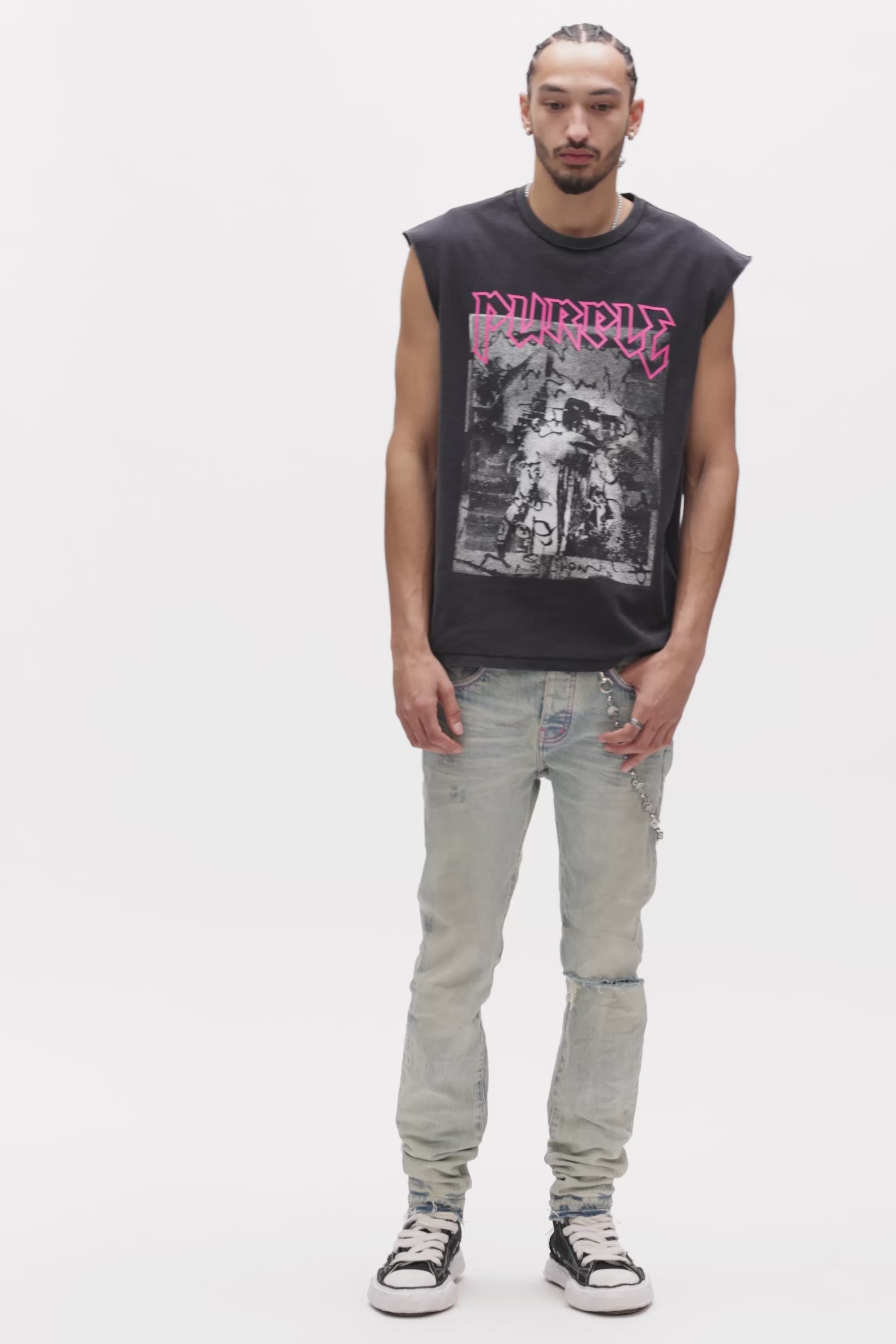 タンクトップ PURPLE BRAND Fantasy Tank Top P103-JAGF225-ECRU 楽天市場】パープル ブランド PURPLE BRAND タンクトップ