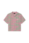 Slab Wordmark Tropical Camo Shirt in relaxed fit with all over digital print and screen print design.