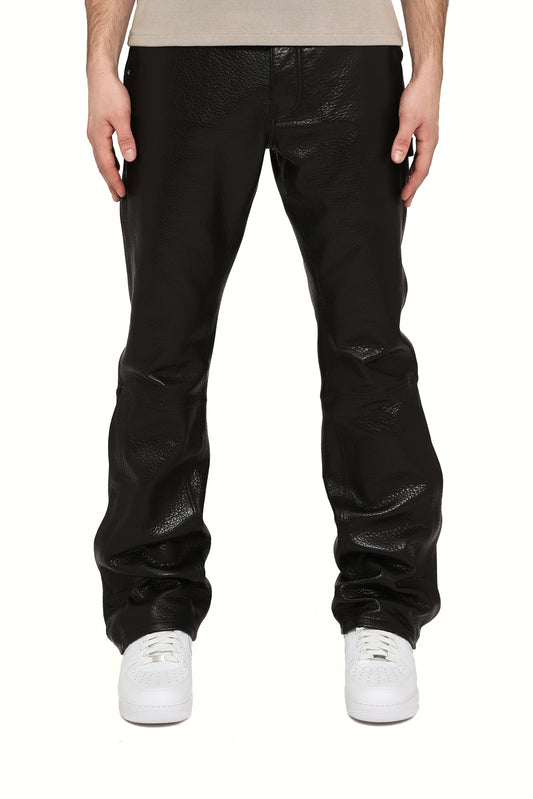 Leather Carpenter Snap Pant