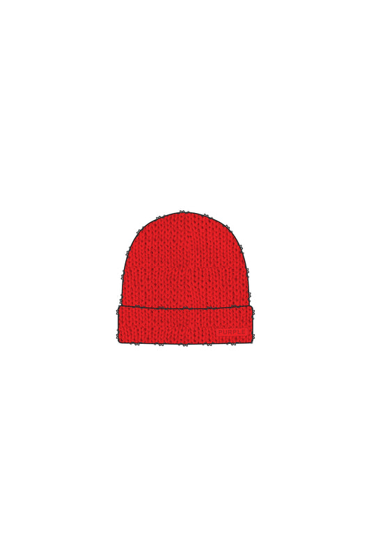 Mohair Purple Brand Beanie