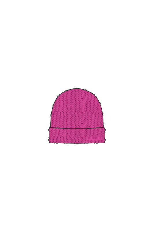 Mohair Purple Brand Beanie