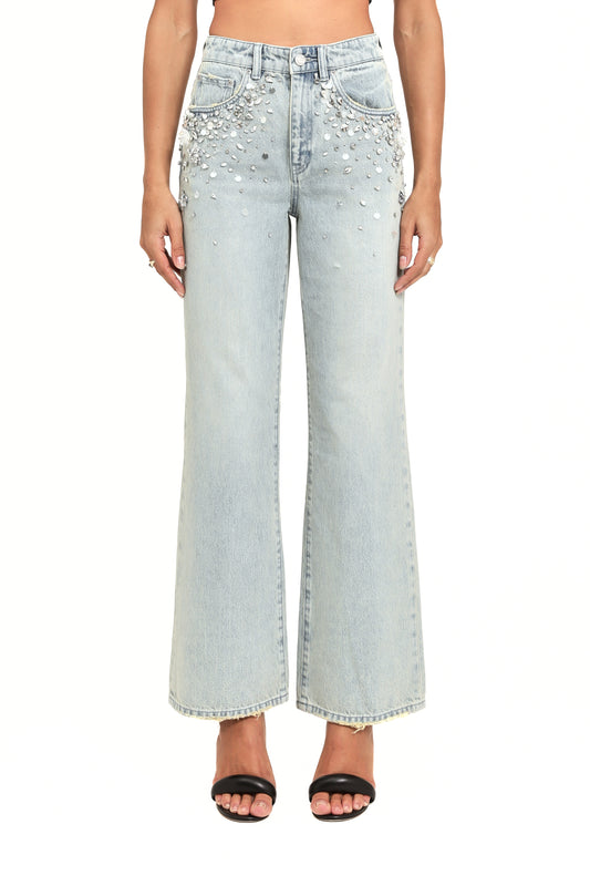 Embellished Wide Leg