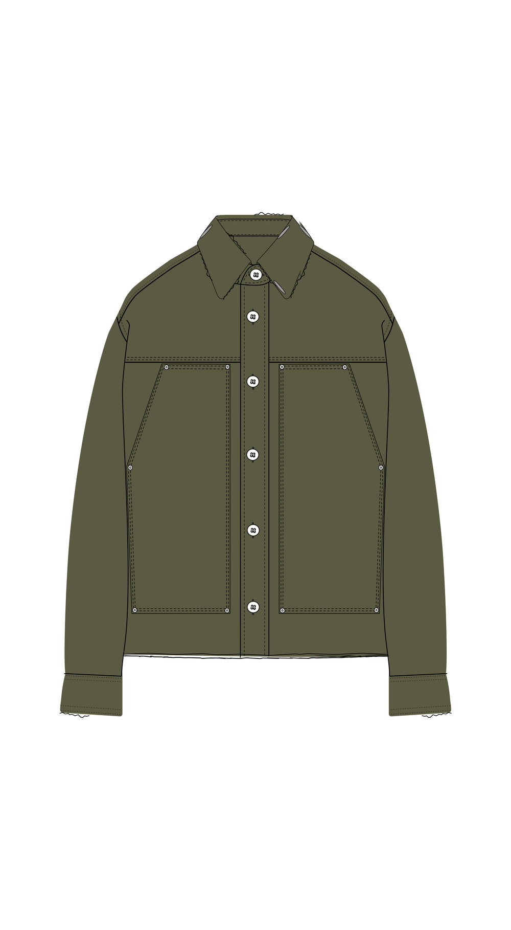 Cropped Twill Shirt