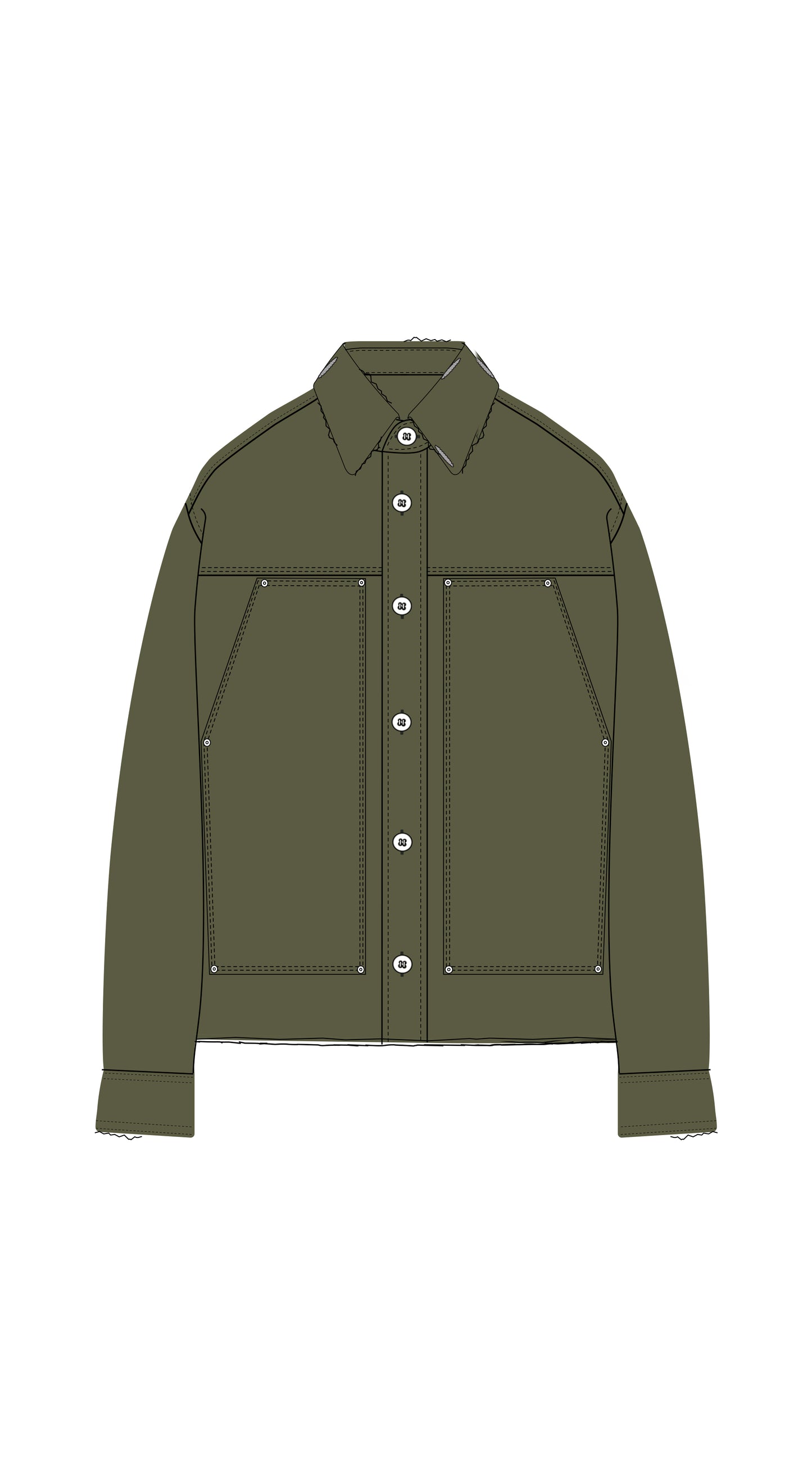Cropped Twill Shirt