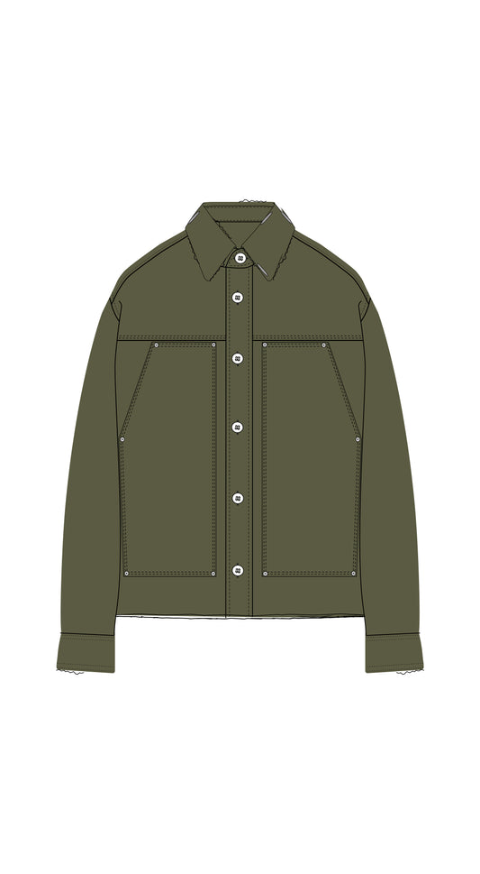 Cropped Twill Shirt