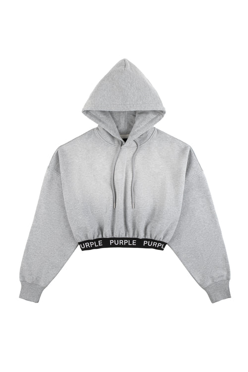 Heather Cropped Hoodie