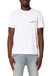 P109-CJWF326 slim fit clean jersey t-shirt with flock transfer in white cotton