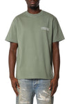 P117-HWLR326 heavy jersey regular fit light acid wash T-shirt with raised matte silicone details