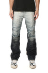 Bootcut jeans P026-UDBC326 with mid rise, 5 pockets, and button fly in white label collection.