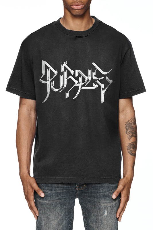 Chrome Script Tee