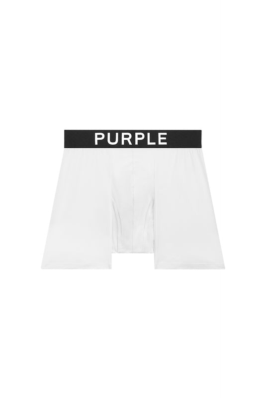 Purple Brand Boxer Brief Single - White