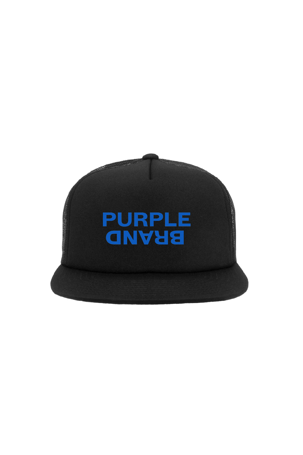 P902 5 PANEL HAT - Blue Text