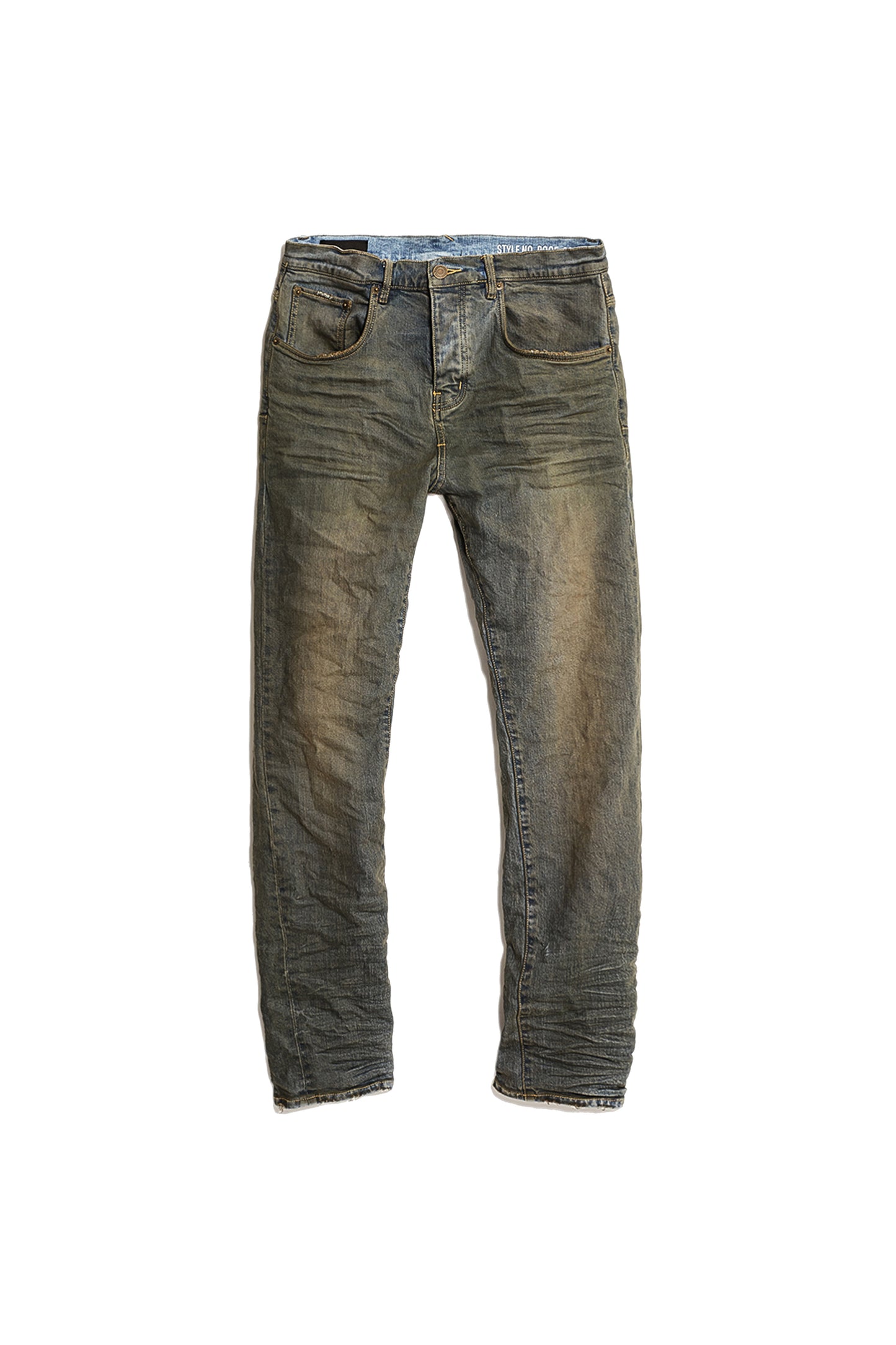 P005 MID RISE STRAIGHT LEG JEAN - Grey Over Spray