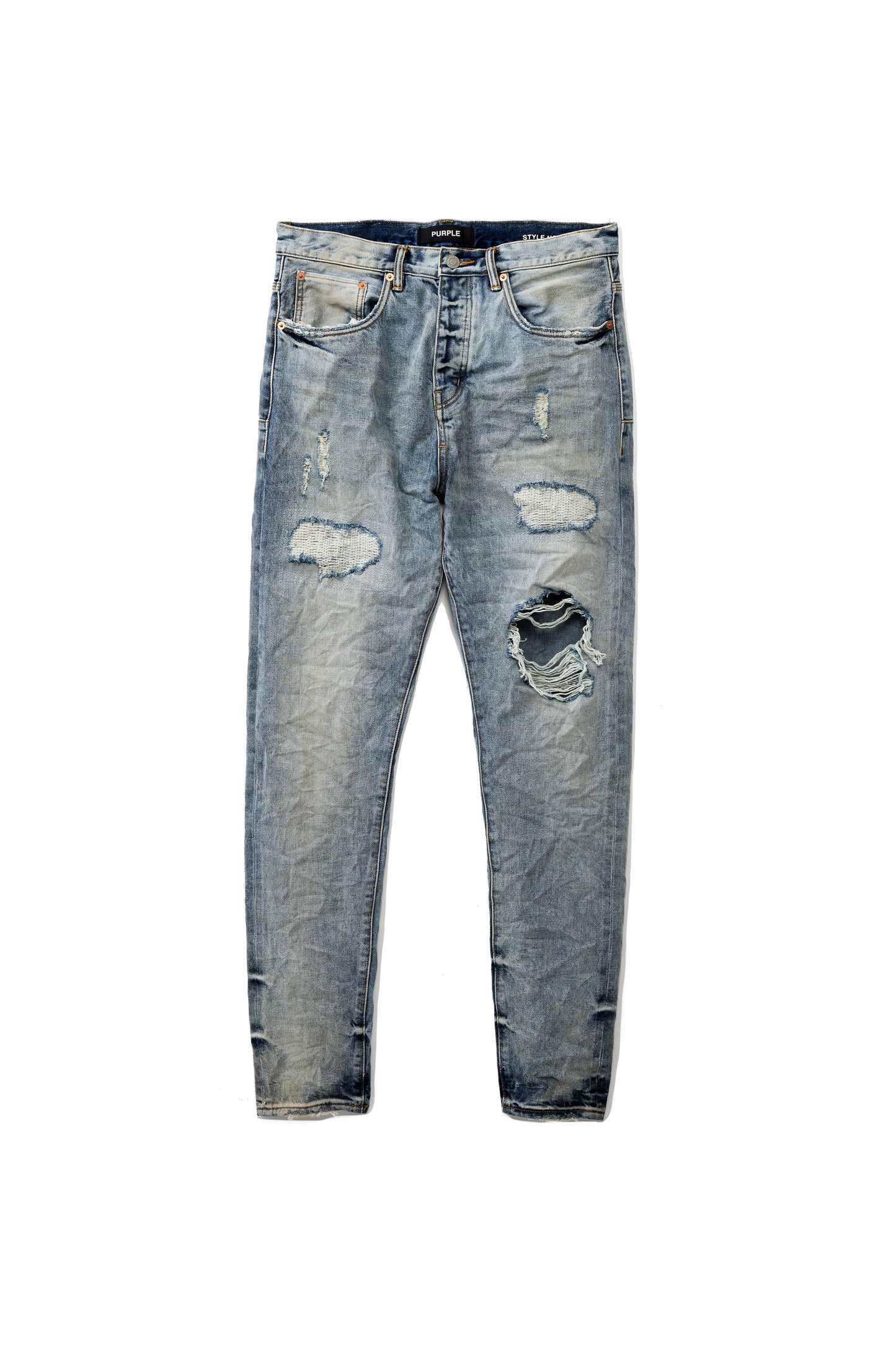 P003 LONG RISE RELAXED JEAN - Vintage Wash Repair