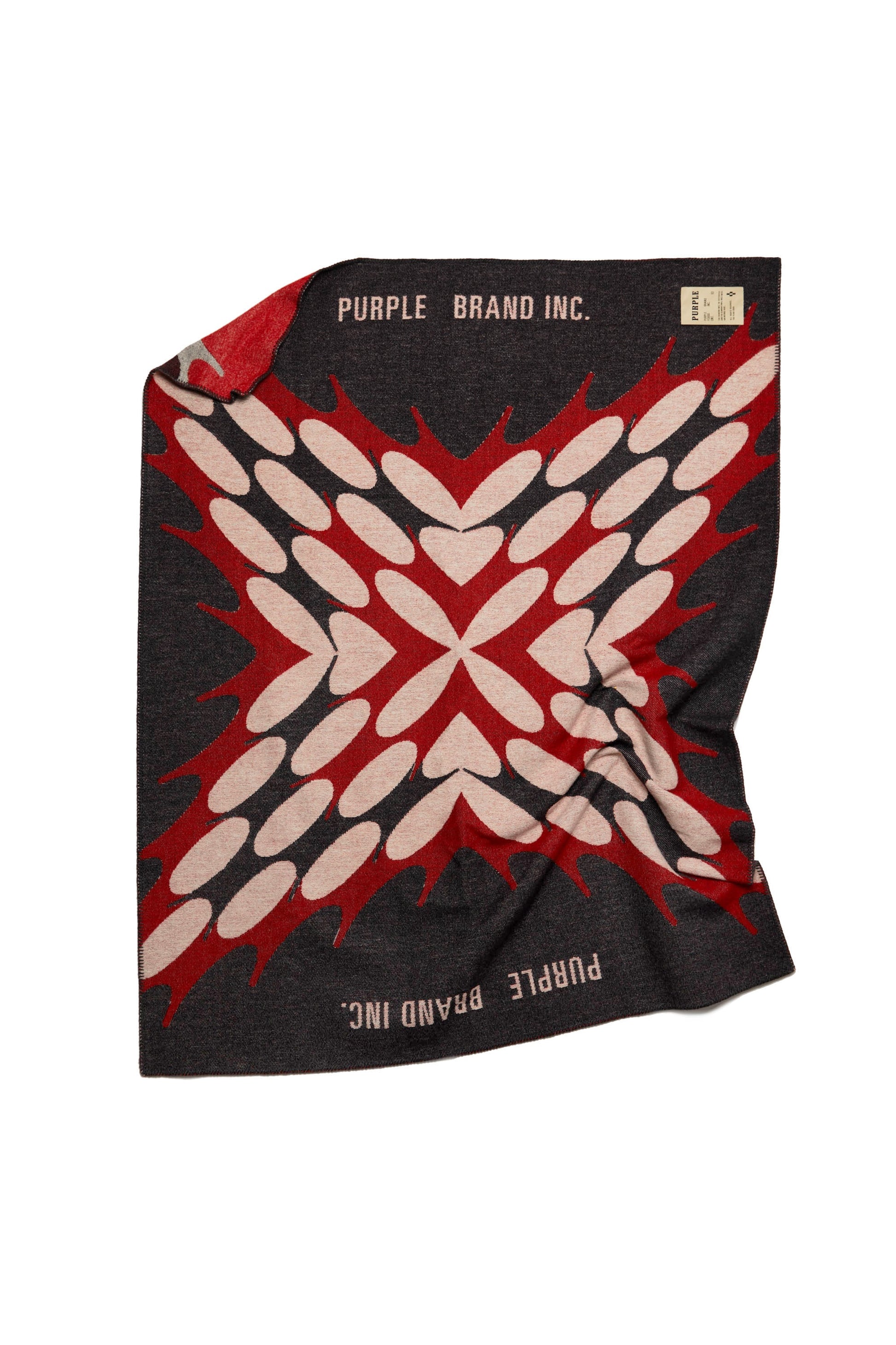 PURPLE BRAND - Scarf - Style No. P906 - Black Red Relic - Styled Flat Front
