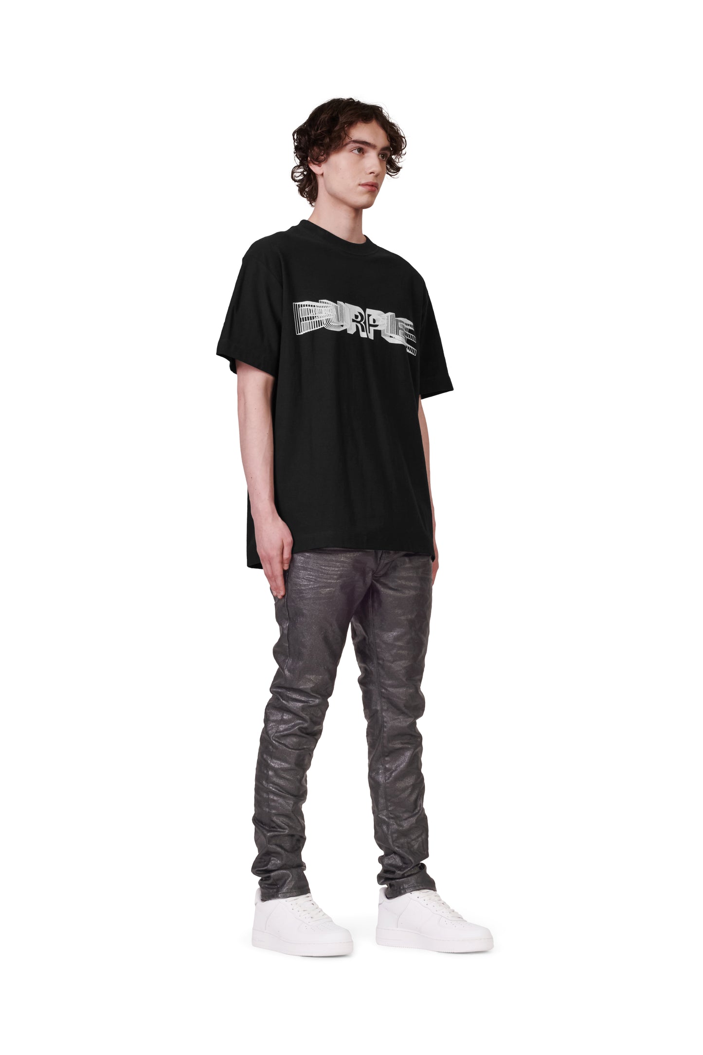 P001 LOW RISE SKINNY JEAN - Black Galaxy