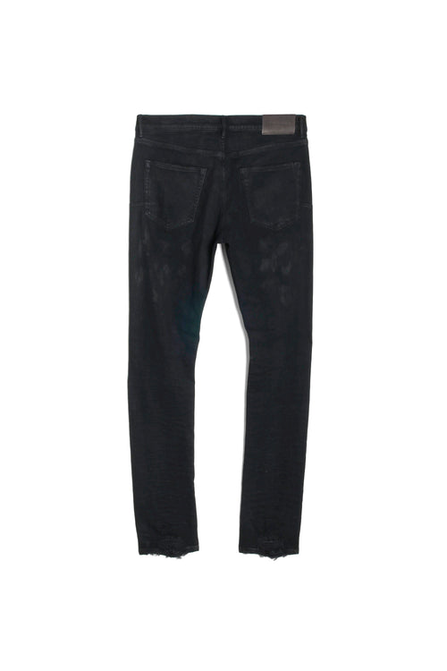 mens purple brand denim jean low rise skinny style no. p001 black oil spill back