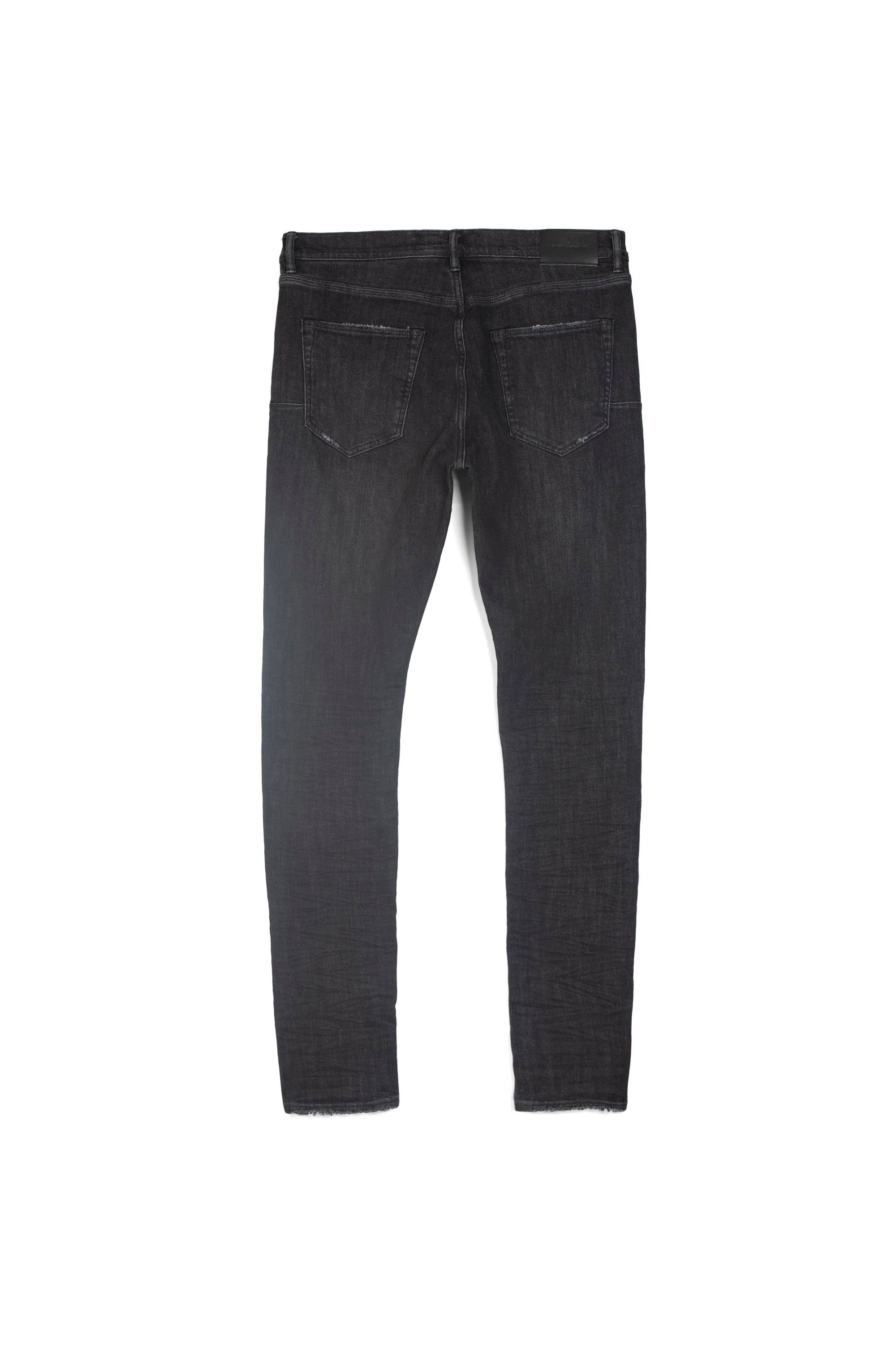 P001 LOW RISE SKINNY JEAN - Black Overspray