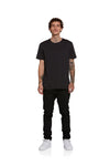 P001 LOW RISE SKINNY JEAN - Black Pocket Stud Blowout