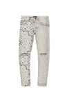 P001 LOW RISE SKINNY PANT - Corduroy Bandana Print Ecru