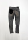 P001 LOW RISE SKINNY JEAN - Grey Four Pocket Destroy w Silicone Outline