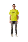 P001 LOW RISE SKINNY JEAN - Grey Four Pocket Destroy w Silicone Outline