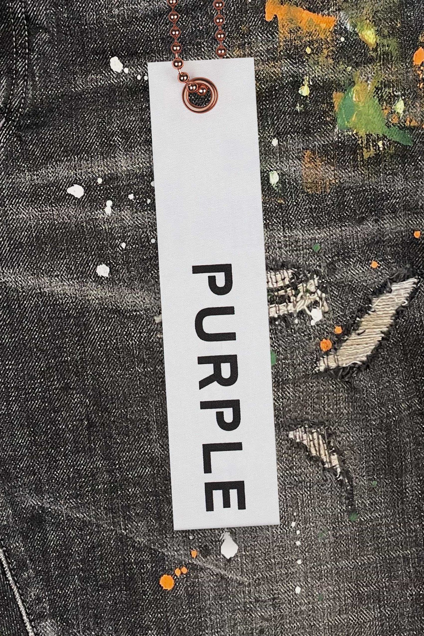 Purple Brand P002 Mid Rise Slim Jeans - Grey Granite Paint