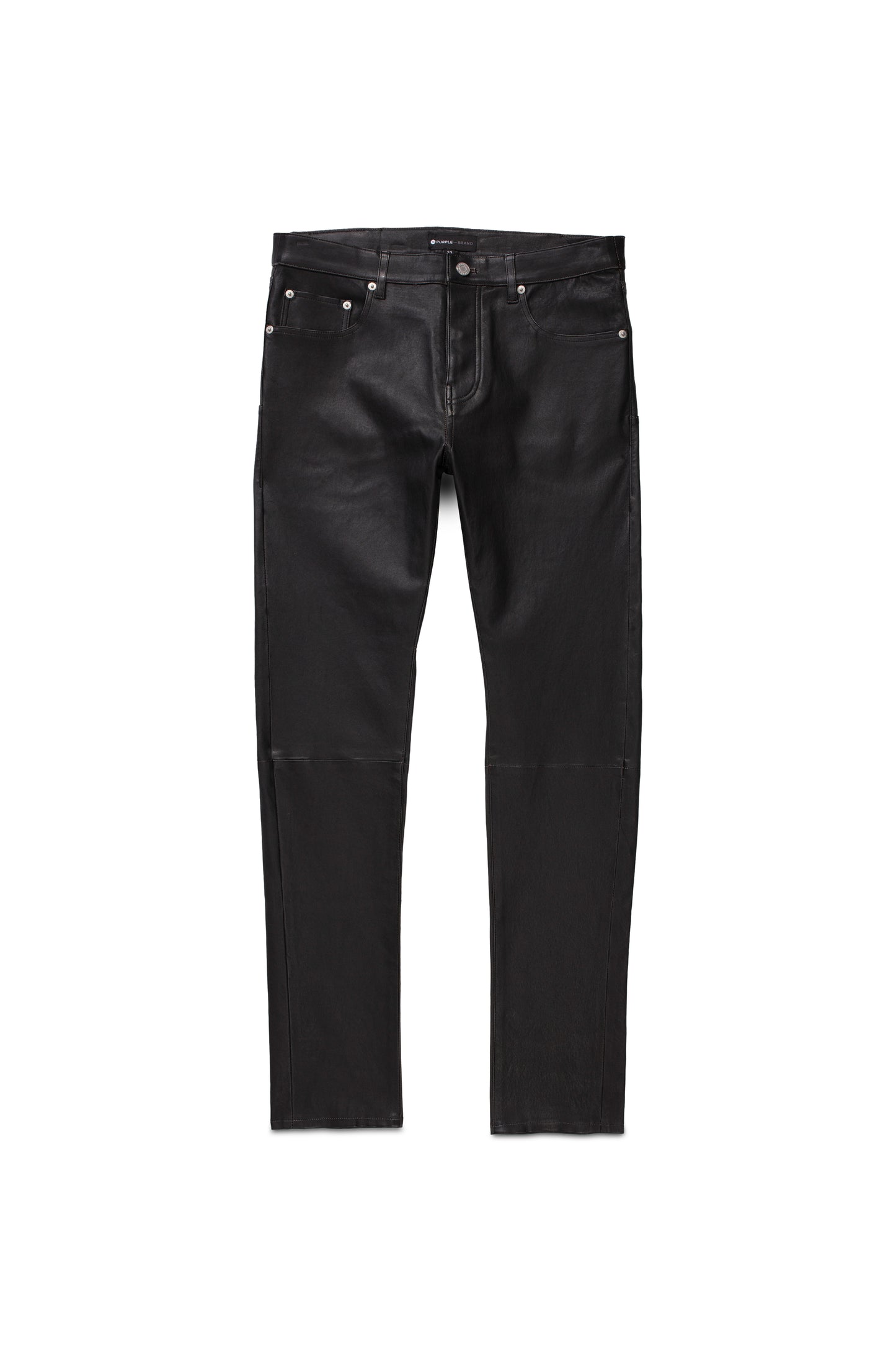 P001 LOW RISE SKINNY PANT - Stretch Leather Black Beauty