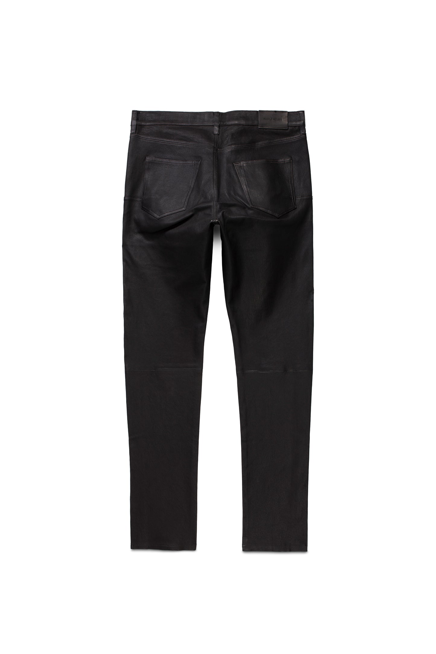P001 LOW RISE SKINNY PANT - Stretch Leather Black Beauty