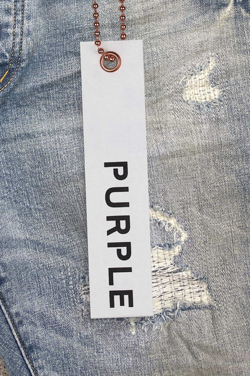 PURPLE BRAND - Men's Denim Jean - Low Rise Skinny - Style No. P001 - Light Indigo Vintage - Hangtag