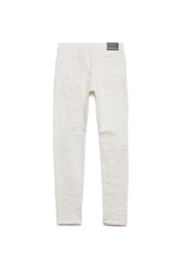 PURPLE BRAND - Men's Denim Jean - Low Rise Skinny - Style No. P001 -  Optic White Knee Slit - Back