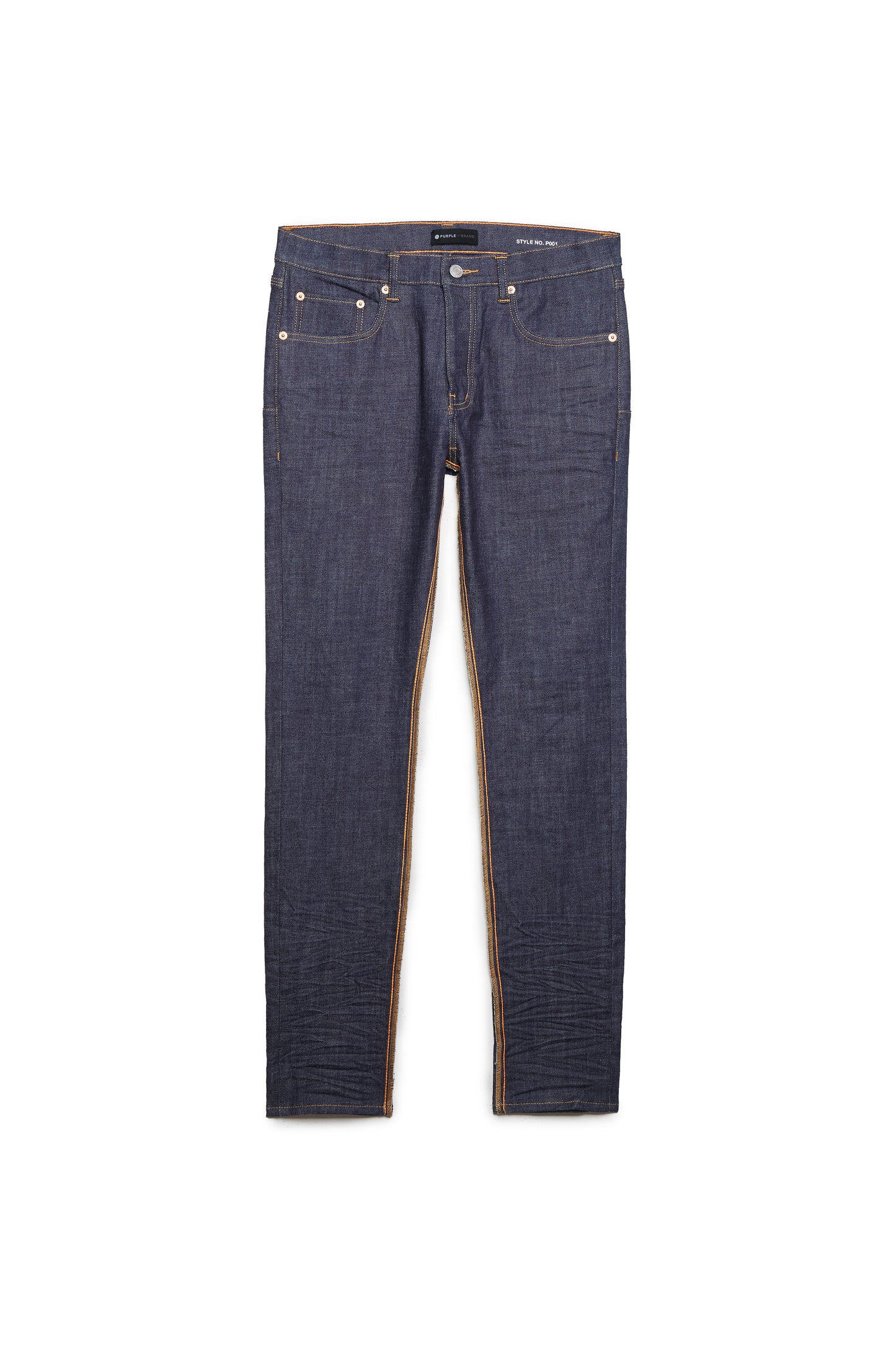 P001 LOW RISE SKINNY JEAN - Raw Indigo Reverse Inseam