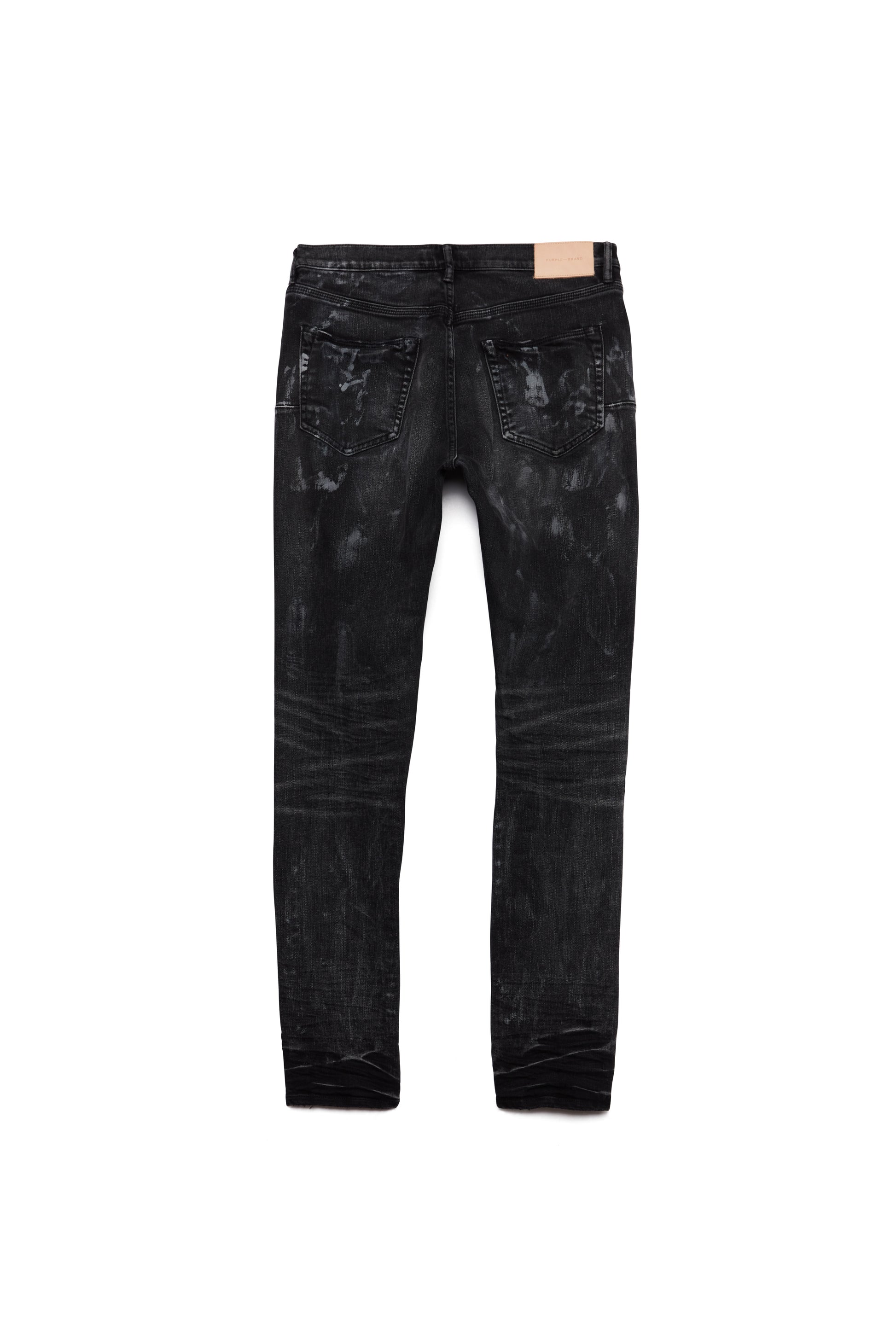 PURPLE BRAND - Men's Denim Jean - Low Rise Skinny - Style No. P001 - Super Fade Black Weft Repair - Back