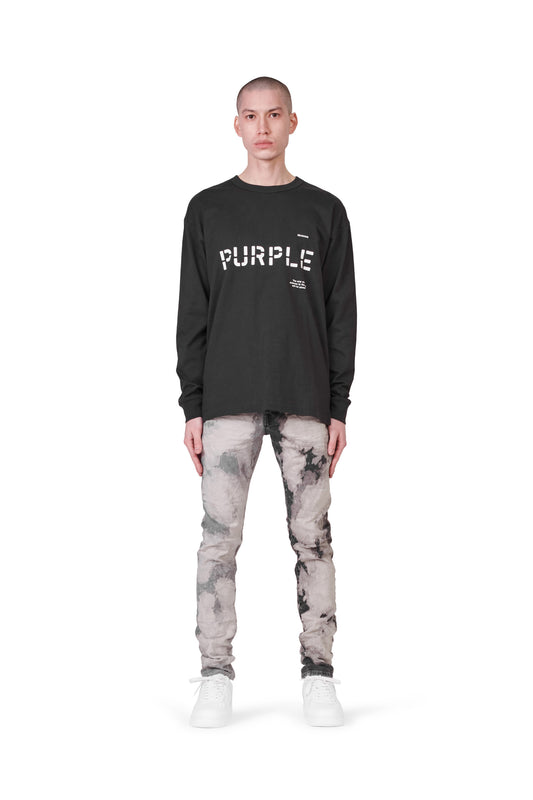 P001 LOW RISE SKINNY JEAN - Two Tone Bleach Grey