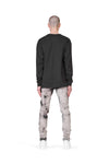 P001 LOW RISE SKINNY JEAN - Two Tone Bleach Grey