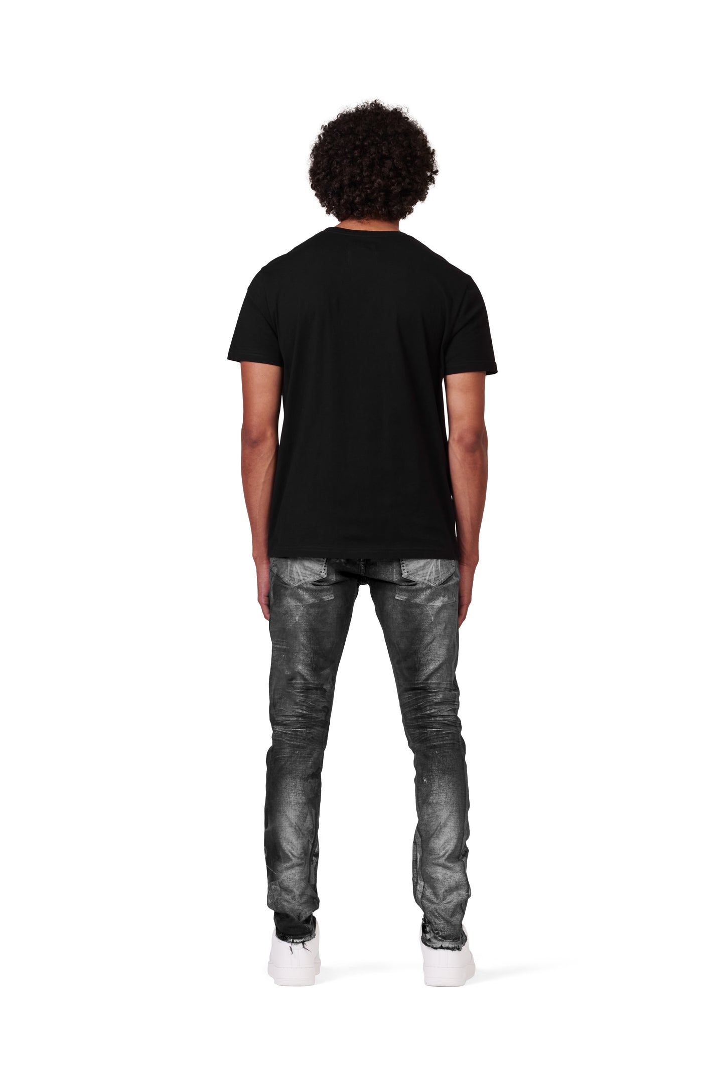 P001 LOW RISE SKINNY JEAN - Washed Black Iridescent Pearl