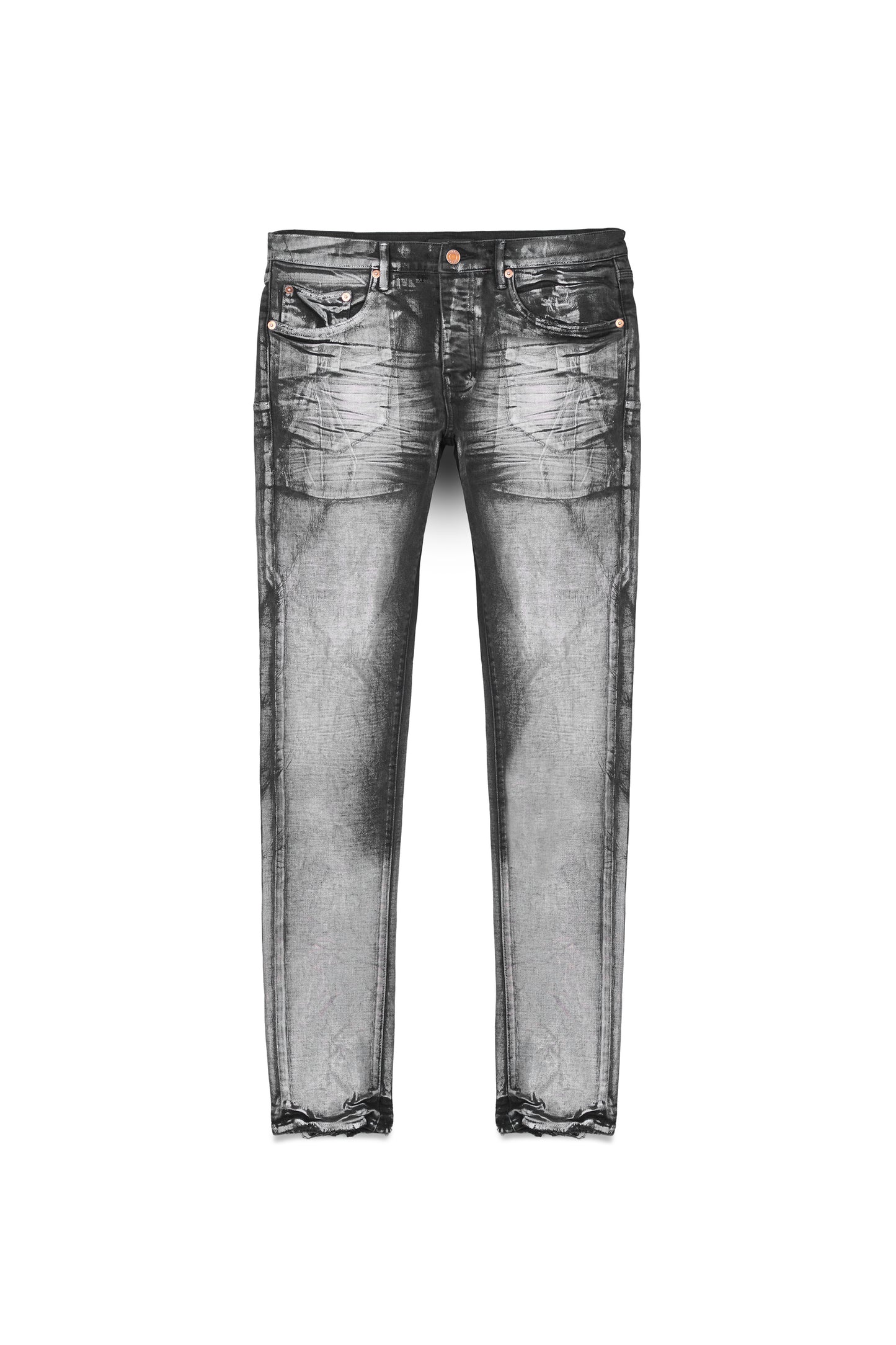 P001 LOW RISE SKINNY JEAN - Washed Black Iridescent Pearl
