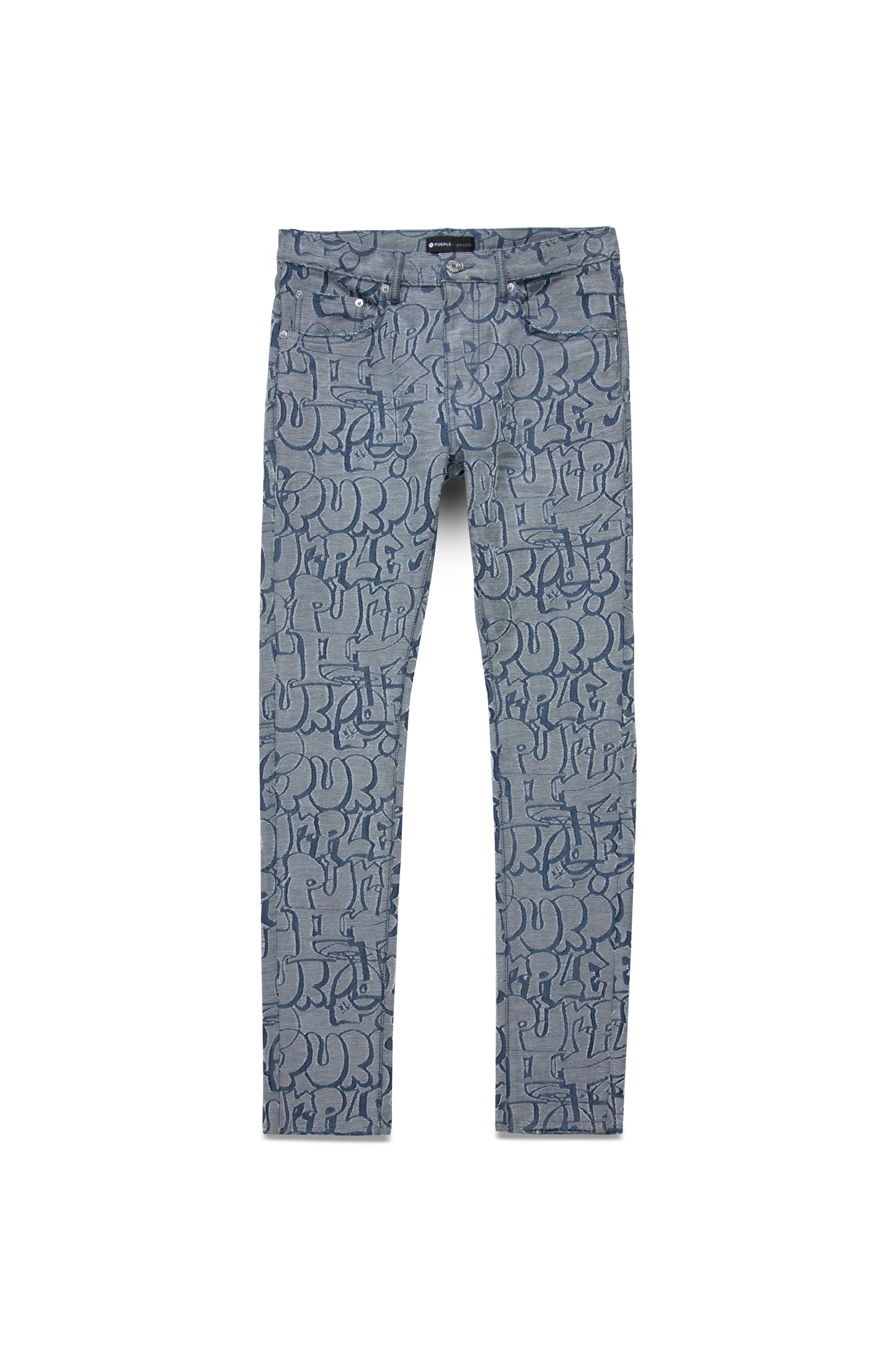 P001 LOW RISE SKINNY JEAN - White Terry Graffiti Tag Laser