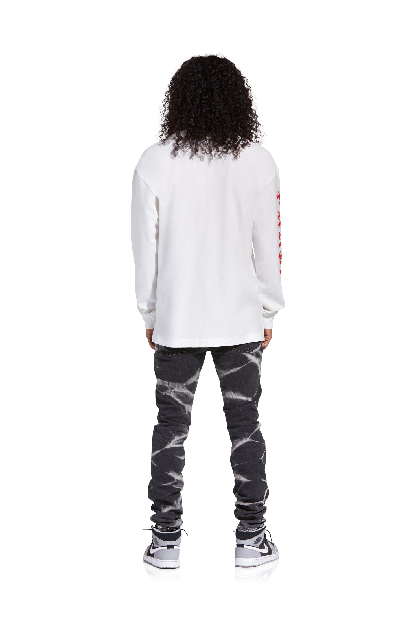P204 REGULAR FIT LONG SLEEVE SHIRT - Gothic Wordmark Brilliant White