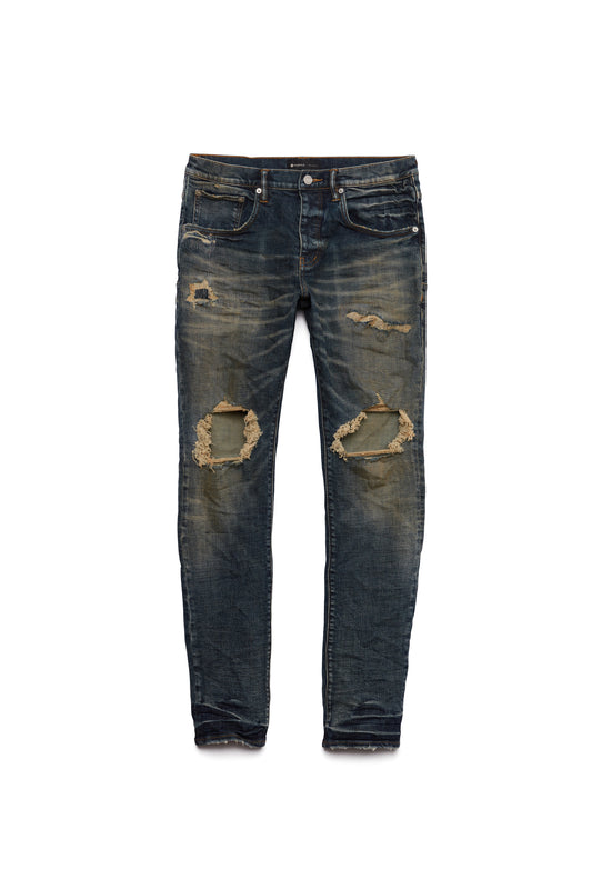 PURPLE BRAND - Men's Denim Jean - Mid Rise Slim - Style No. P002 - Dirty Indigo Blowout - Front