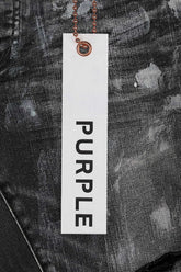 PURPLE BRAND - Men's Denim Jean - Low Rise Skinny - Style No. P001 - Super Fade Black Weft Repair - Hangtag