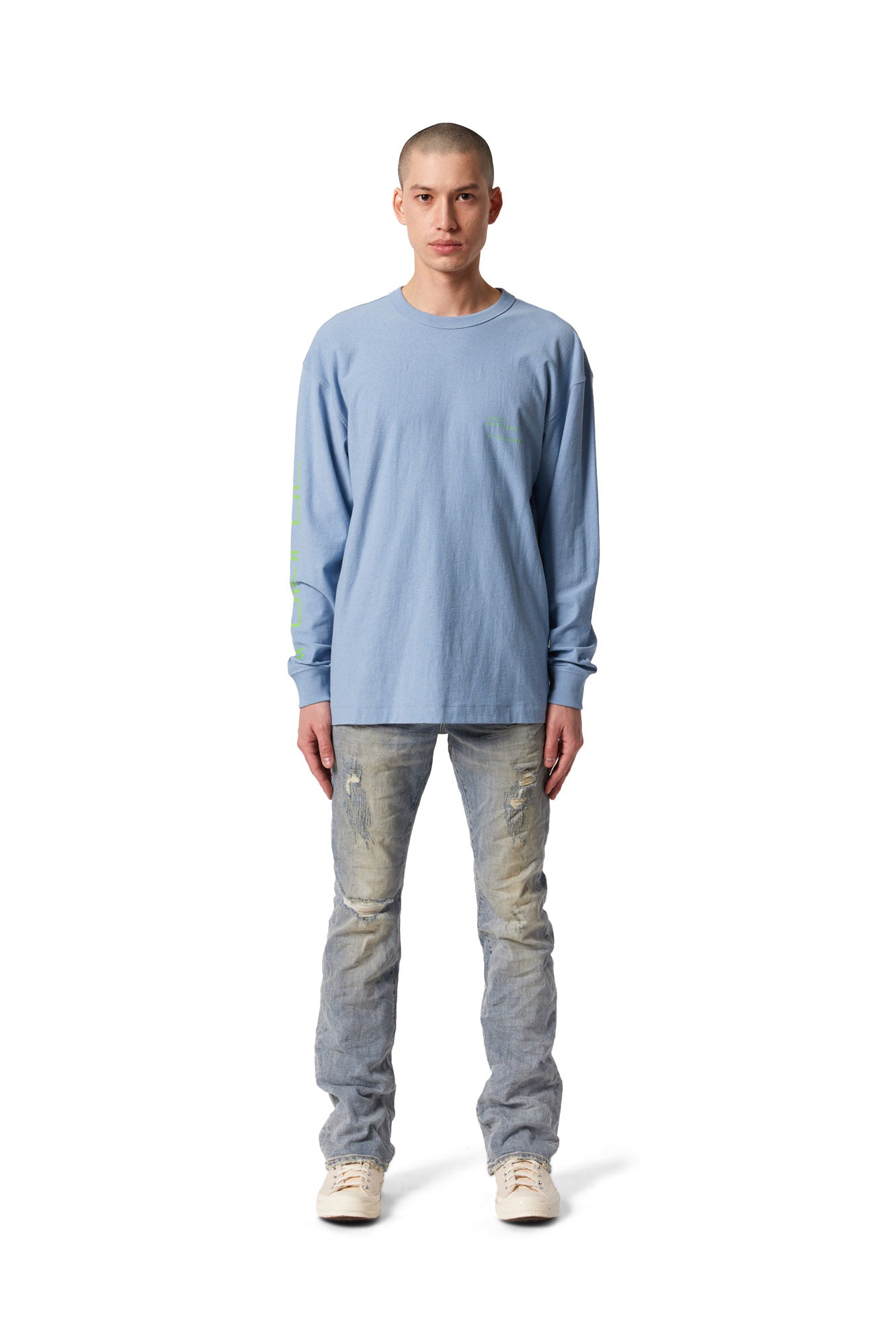 P001 MID RISE STRAIGHT LEG JEAN - Three-year Light Indigo